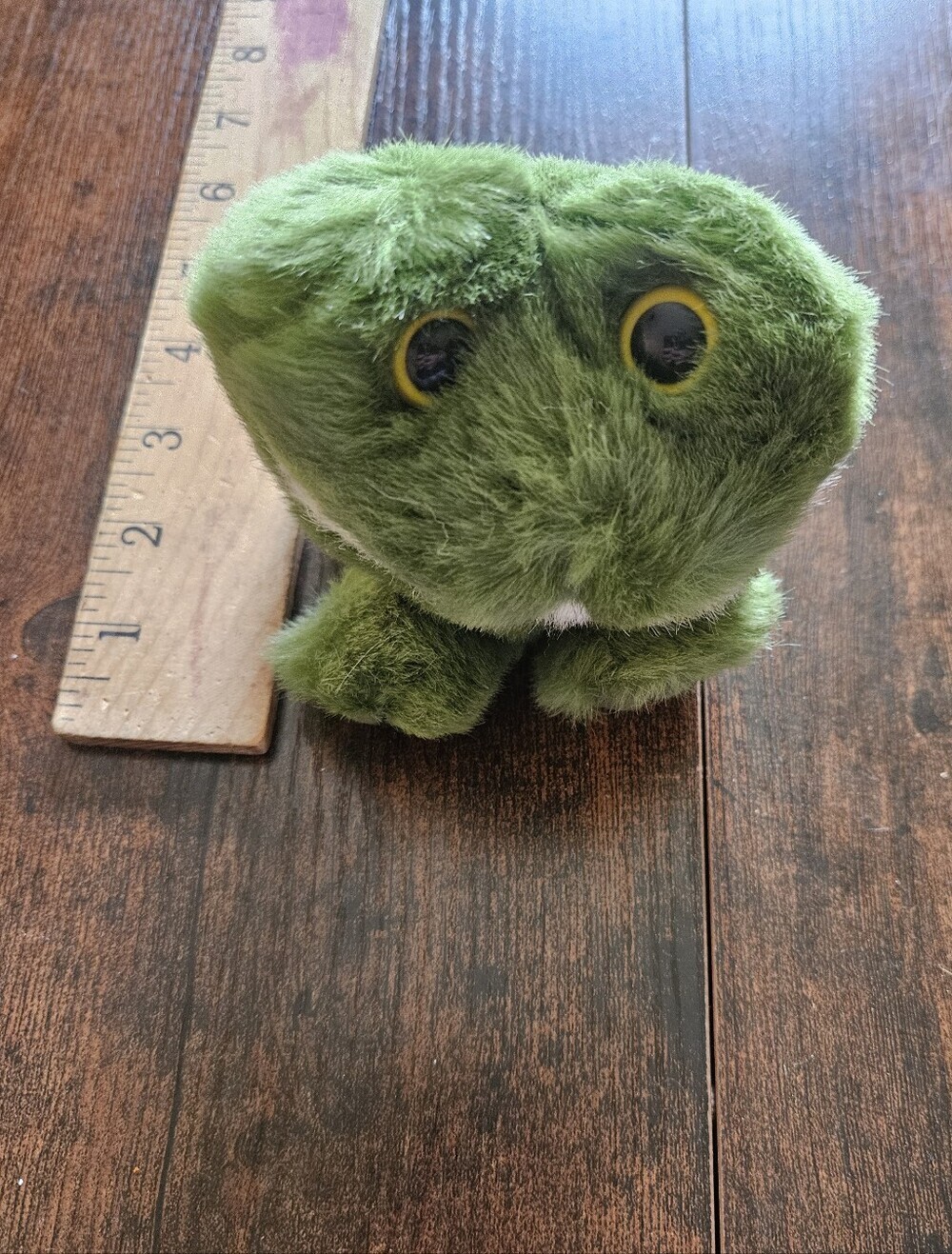 Vintage Puffkins Plush Green Frog Toy